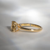 Byron Bay | "Versailles" | Canary Yellow Ceylon Sapphire & Diamonds Ring hidden blue sapphire next to CS logo