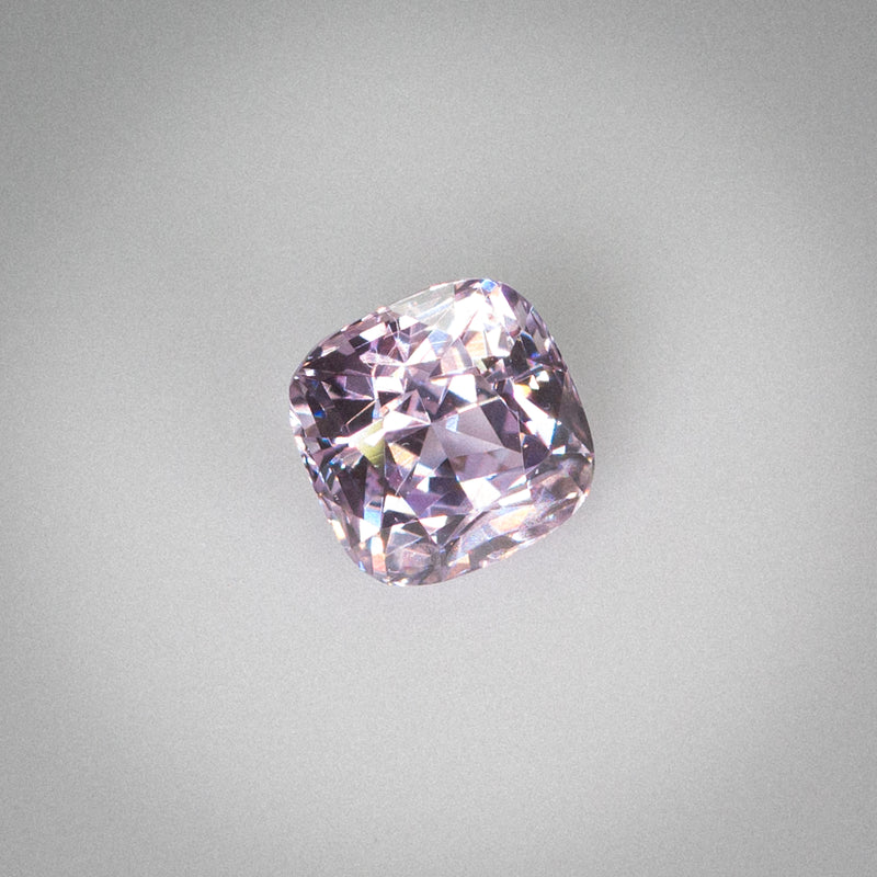 2.13Ct Fancy Pastel Pink Ceylon Sapphire | Cushion Shape Side View