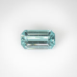 1.78Ct Lagoon Bluish Green Tourmaline | 'Glacial Water' | Emerald Shape front view