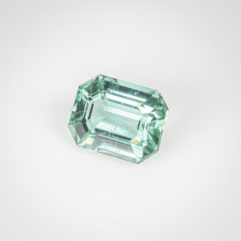 1.83Ct Lagoon Seafoam Green Tourmaline | 'Rainforest Lagoon' | Emerald Shape side view
