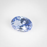 2.37Ct Periwinkle Blue Ceylon Sapphire | "Parisian sunset" | Oval Shape side view