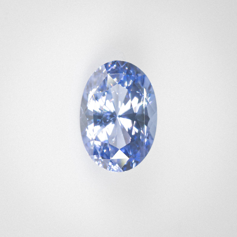 2.37Ct Periwinkle Blue Ceylon Sapphire | "Parisian sunset" | Oval Shape front view
