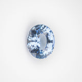 2.1Ct Sky Blue Ceylon Sapphire | "Serene Skies" | Oval Shape front view