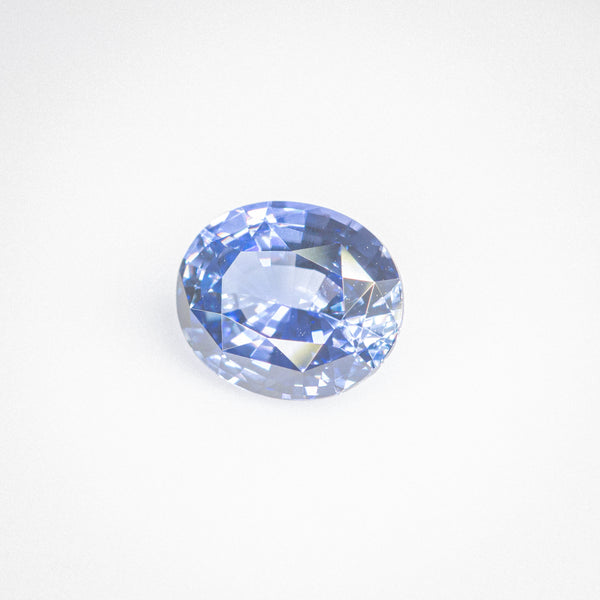 2.12Ct Periwinkle Blue Ceylon Sapphire | Oval Shape side view