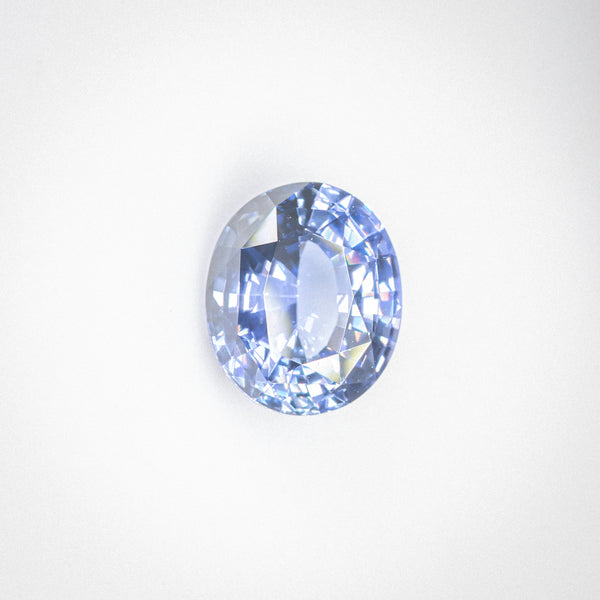 2.12Ct Periwinkle Blue Ceylon Sapphire | Oval Shape front view