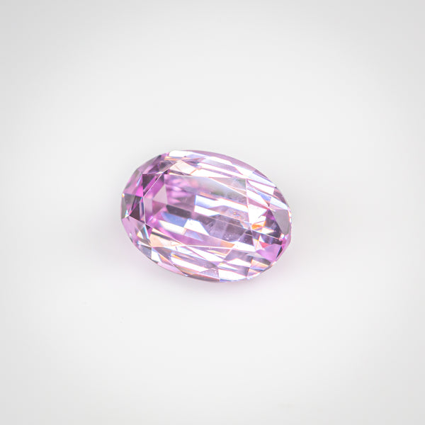 1.62Ct Blossom Purplish Pink Ceylon Sapphire | "Dewy Blossom" | Oval Shape side view