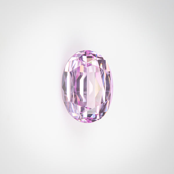 1.62Ct Blossom Purplish Pink Ceylon Sapphire | "Dewy Blossom" | Oval Shape front view