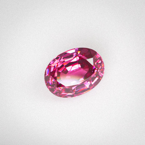 1.84Ct Neon Pinkish Red Burmese Spinel | Oval Shape side view