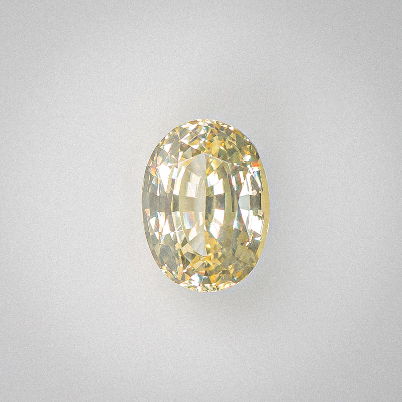 2.07Ct Canary Yellow Ceylon Sapphire | Oval Shape front view