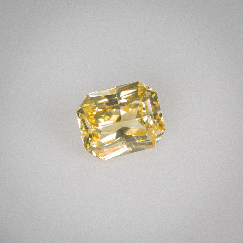 2.03Ct Canary Yellow Ceylon Sapphire | Radiant Shape Angled View