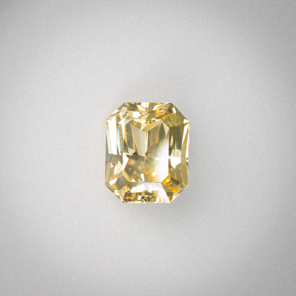 2.03Ct Canary Yellow Ceylon Sapphire | Radiant Shape Vertical View