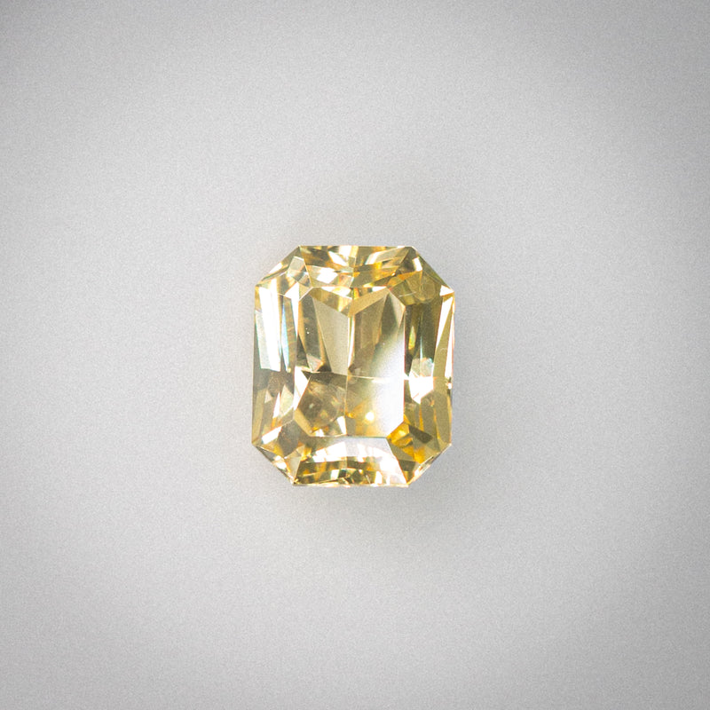 2.03Ct Canary Yellow Ceylon Sapphire | Radiant Shape Vertical View