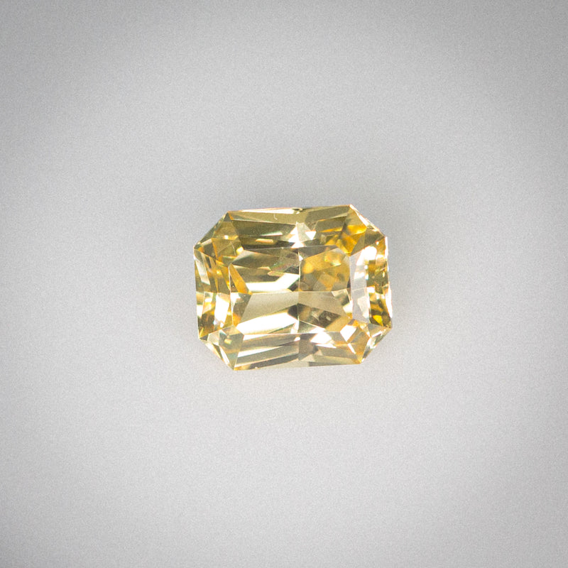 2.03Ct Canary Yellow Ceylon Sapphire | Radiant Shape Side View