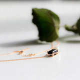 Indian Ocean | God of Small Things - Indicolite Teal Tourmaline & Akoya Pearl angled side view