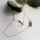 Indian Ocean | God of Small Things - Indicolite Teal Tourmaline & Akoya Pearl - top down view