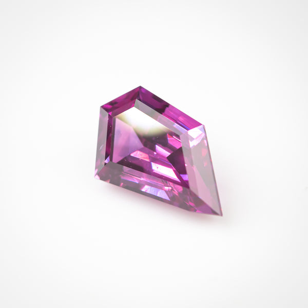2.82Ct Purplish Fuchsia Pink Ceylon Sapphire | "Freeform Fuchsia" | Fancy Shape side view