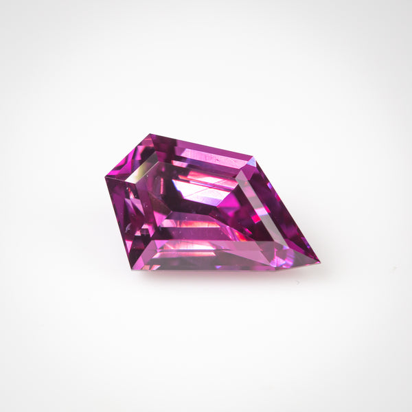 2.82Ct Purplish Fuchsia Pink Ceylon Sapphire | "Freeform Fuchsia" | Fancy Shape front view