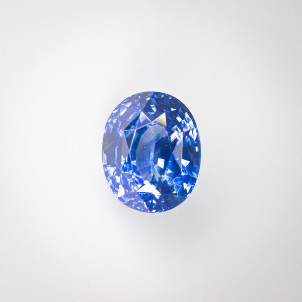 2.98Ct Vivid Blue Ceylon Sapphire | 'Blue Lagoon' | Oval Shape front view