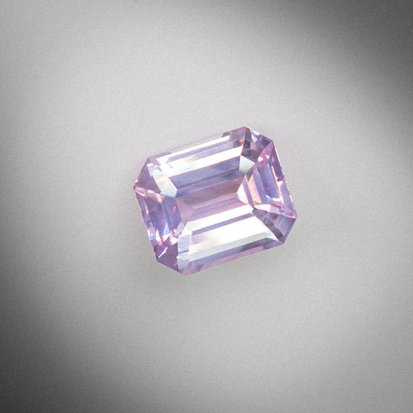 2.56Ct Dreamy Dusty Pink Madagascan Sapphire | Emerald Shape side view