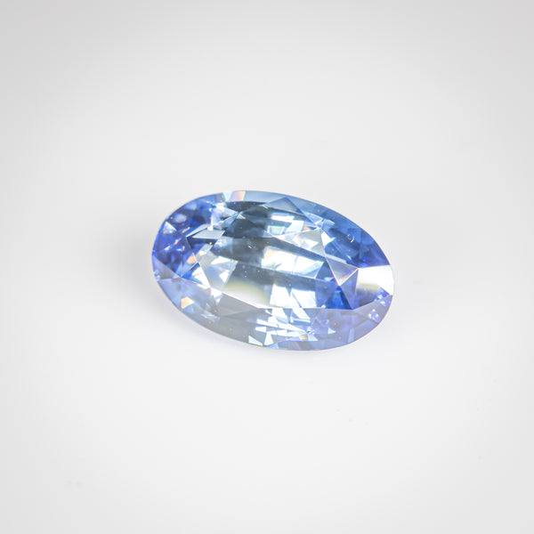 3.45Ct Vivid Blue Ceylon Sapphire | 'Marble Lake' | Oval Shape side view