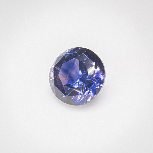 3.45Ct 8.4mm Bluish Violet Ceylon Sapphire | 'Violet Starling' | Round Shape