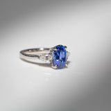 Indian Ocean | Soft Velvet - Velvet Blue Ceylon Sapphire Ring side view