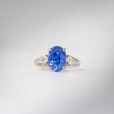 Indian Ocean | Soft Velvet - Velvet Blue Ceylon Sapphire Ring indoors
