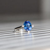Indian Ocean | Art Deco Blue | Vivid Blue Ceylon Sapphire in sunlight