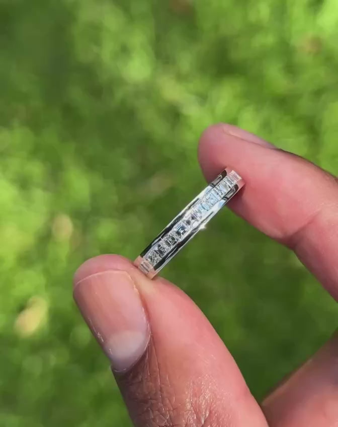 Indian Ocean | Infinite Carré - 1Ctw+ Natural Diamonds Eternity Ring video daylight