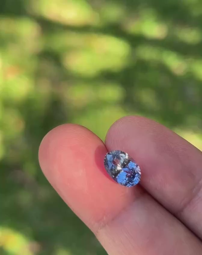 2.37Ct Periwinkle Blue Ceylon Sapphire | "Parisian sunset" | Oval Shape video
