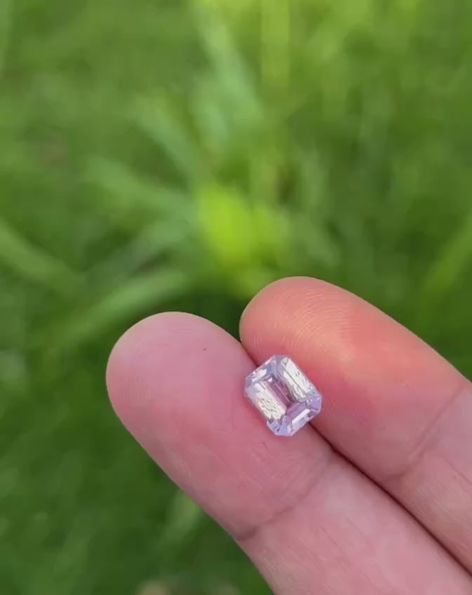 2.56Ct Dreamy Dusty Pink Madagascan Sapphire | Emerald Shape Video
