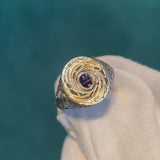 Daintree | "Cosmic Zen" | Hand-sculpted Platinum Signet with Natural Colour Change Alexandrite warm light video