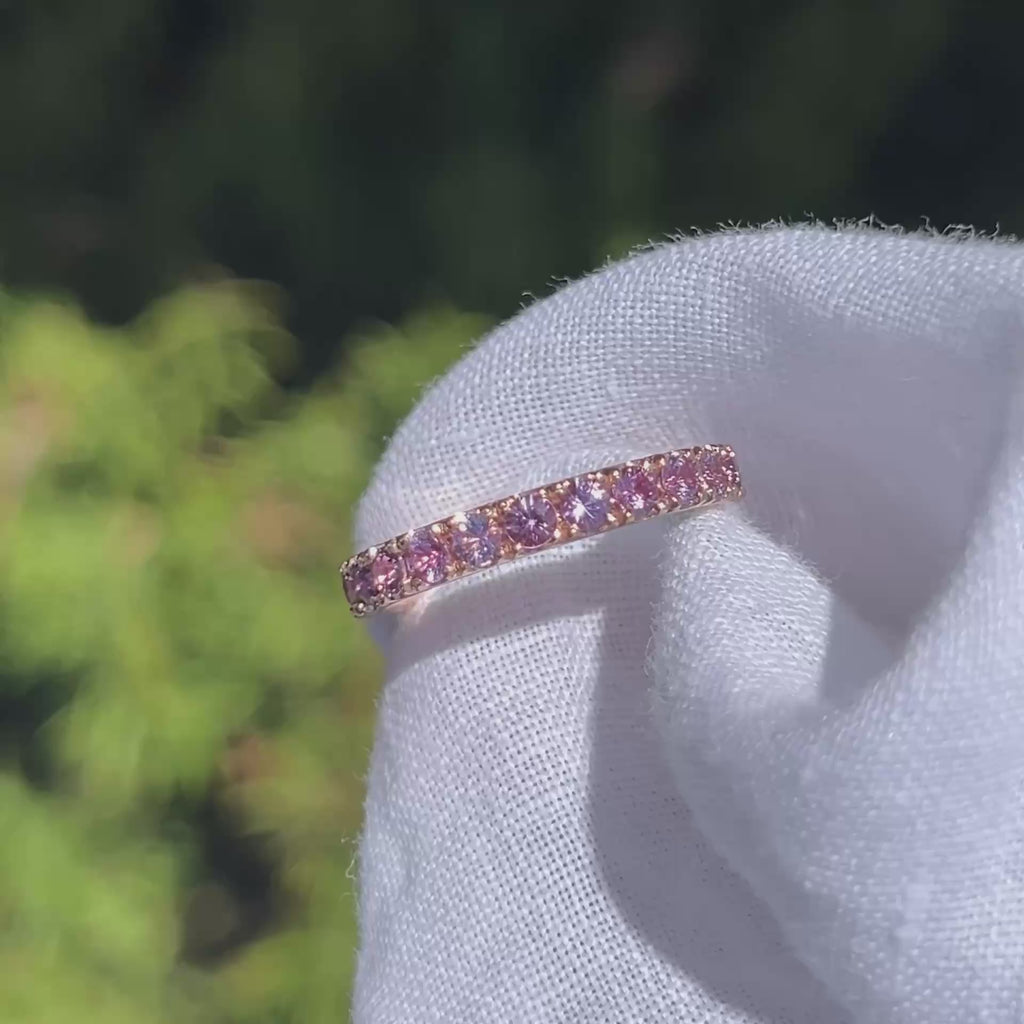 Indian Ocean | "An eternity in Valensole" | 2.3Ctw+ Natural Lilac Sapphires Eternity Ring video