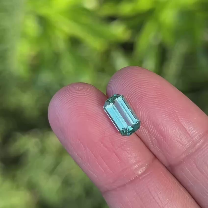 1.78Ct Lagoon Bluish Green Tourmaline | 'Glacial Water' | Emerald Shape video