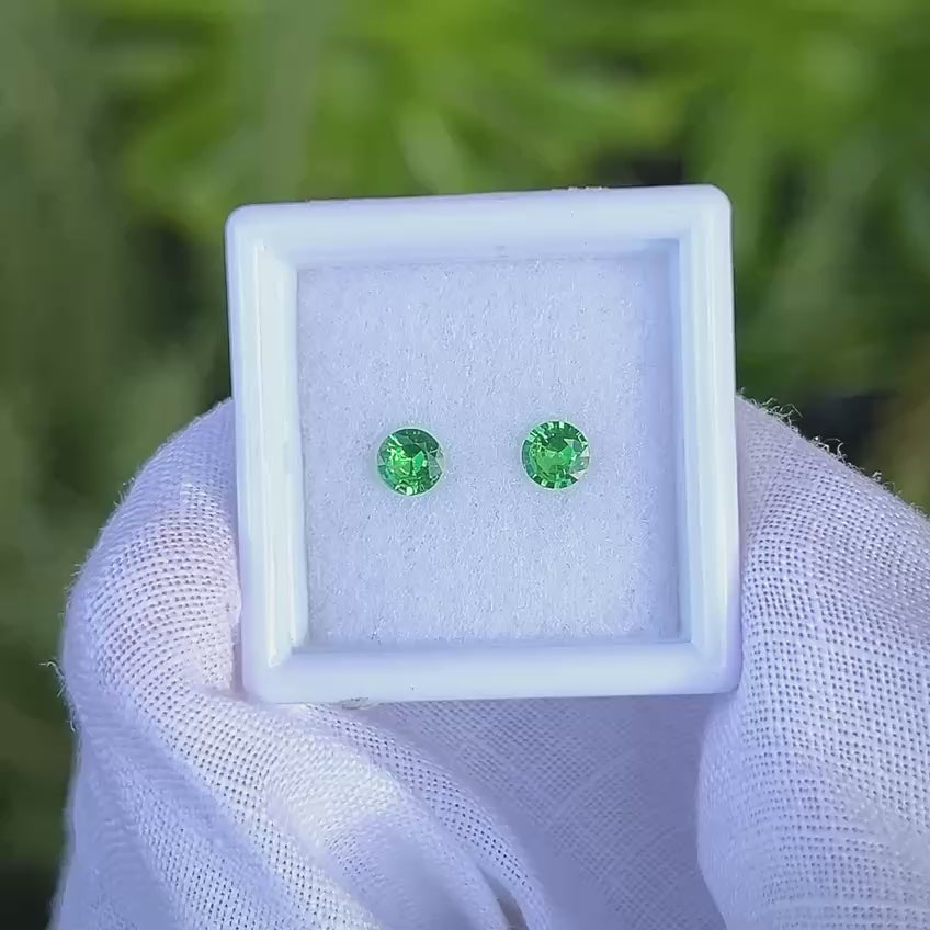 ~0.6Ctw+ 4mm Emerald Kijani Green Tsavorite | Round Shape video