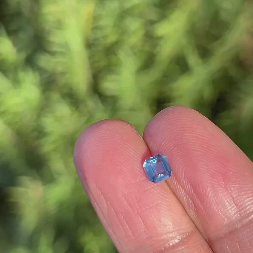 0.54Ct Electric Neon Cobalt Blue Tanzanian Spinel | Emerald Shape video