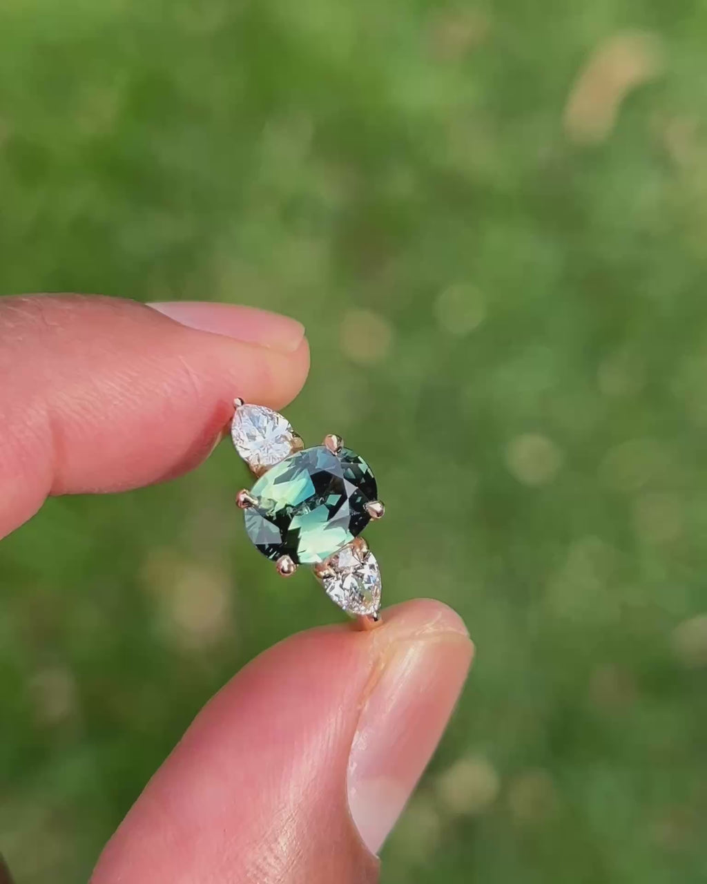 Daintree | The Forest, the Sun, and the Ocean - Parti Teal Green Sapphire & Diamonds Ring video