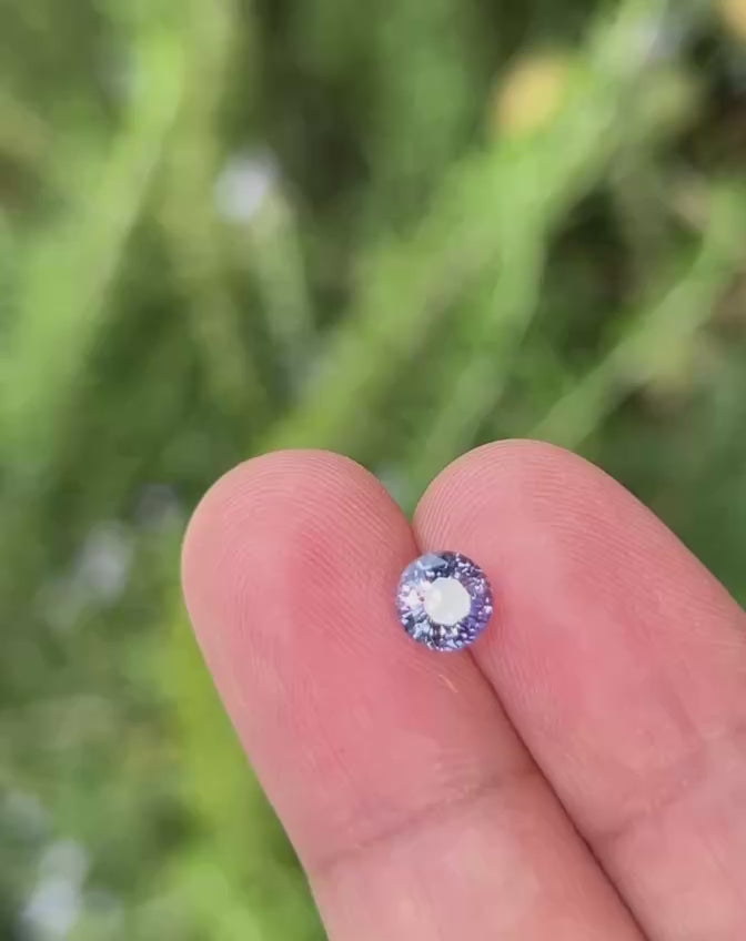 1.38Ct Bi-colour Parti Blue-Violet Ceylon Sapphire | Round Shape video