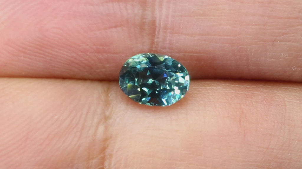 Video of Beautiful 1.03Ct Tiffany Teal Sapphire | Oval Shape from Madagascar