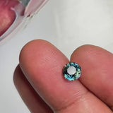 1.66Ct Intense Blue Green Madagascan Sapphire | Round Shape white light video
