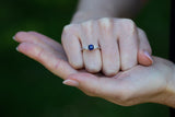 Royal Blue Sapphire & Diamonds Ring on fist