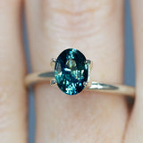 1.32Ct Blue Green Madagascan Sapphire | Oval Shape closeup
