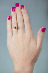 1.04Ct Green Red Alexandrite | Oval Shape on hand