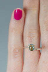 1.04Ct Green-Orange Red Cats Eye Ceylon Alexandrite | Oval Shape on ring finger