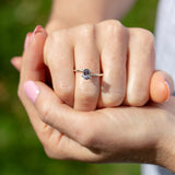 1.43Ct Light violet Ceylon sapphire on finger