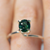 Close up of Immersive 1.31Ct Blue Green Teal Sapphire | Oval Shape from Madagascar