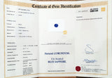2.03Ct Cornflower Blue Sapphire | Oval Shape lab certificate