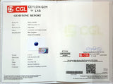 2.15Ct Cornflower Blue Sapphire  Oval Shape lab certificate
