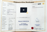2.16Ct White Sapphire | Emerald Shape lab certificate