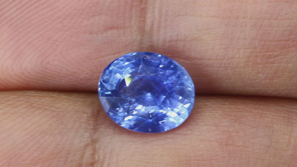 3.53Ct Cornflower Blue Ceylon Sapphire Oval Shape CEYLON STONES